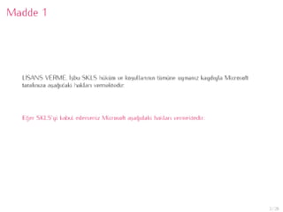 Microsoft Son Kullanıcı Lisans Sözleşmesi
