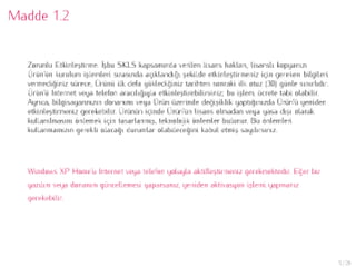 Microsoft Son Kullanıcı Lisans Sözleşmesi