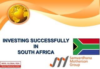 INVESTING SUCCESSFULLY  IN  SOUTH AFRICA 