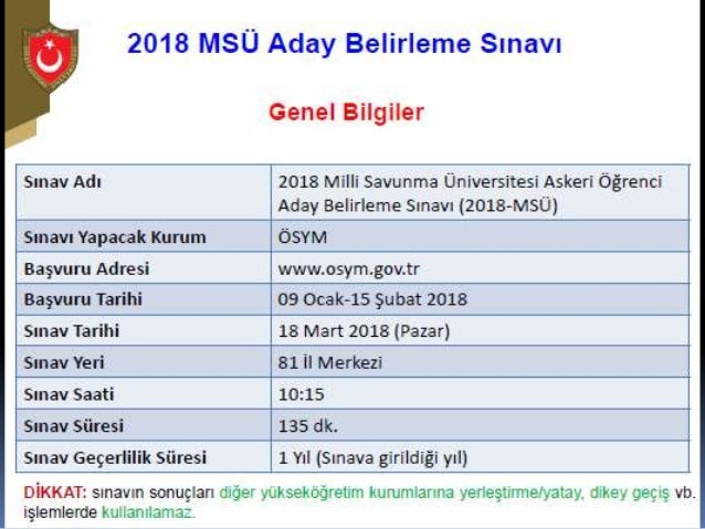 Msu Sinavi Ogrenci Alimi Genel Bilgiler Sartlar