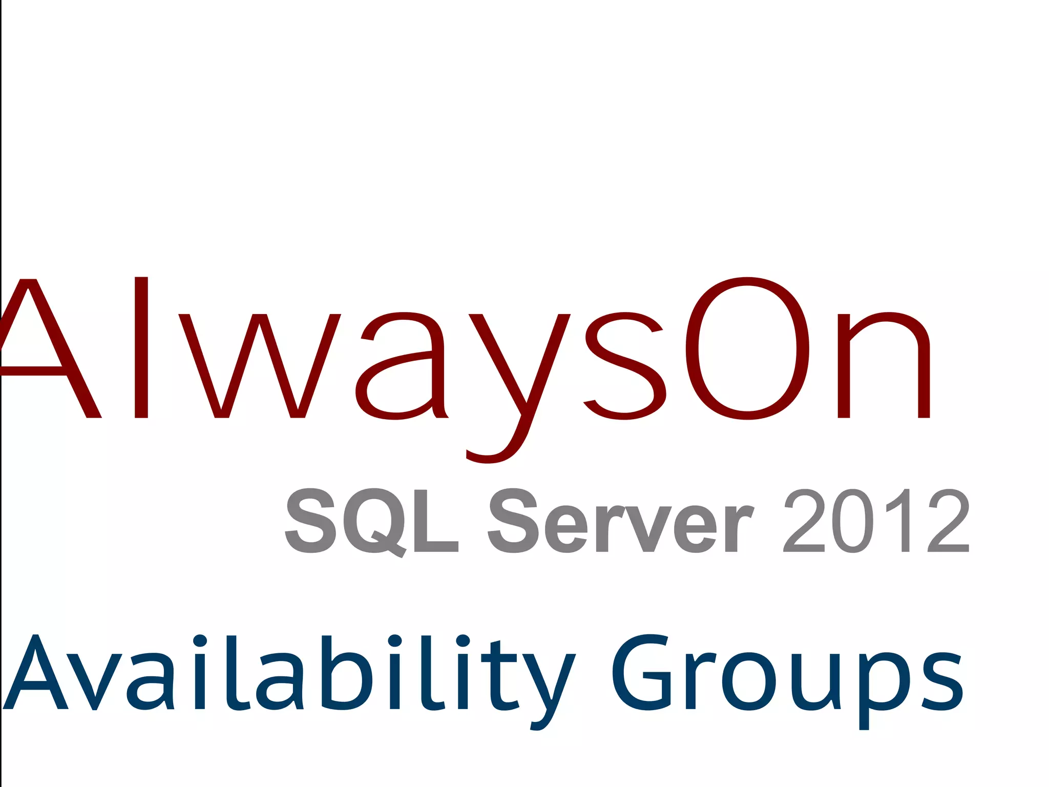SQL Server 2012 High Availability with AlwaysOn Availability Groups ...