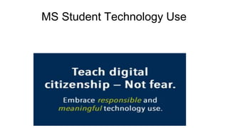 MS Student Technology Use
 