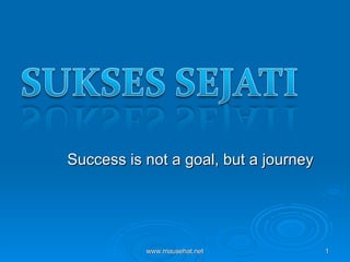 Success is not a goal, but a journey 