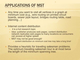 Minimum spanning tree | PPTX