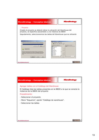 Dialog Box Microstrategy Curso de MicroStrategy - Sesion 1/4 | PDF
