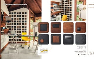 Self Semplice Preto
13 x 13 x 1 cm
Kit 52 x 26 x 1 cm
740073
Madeira | Ardósia | Vidro
Acabamento Natural
//Self Semplice preto / Porcelanato milano grey
//Essential
//semplice
Kit Semplice: Esse
produto é formado
por um kit de oito
peças para você
criar combinações
dinâmicas ao utilizá-lo.
30
 