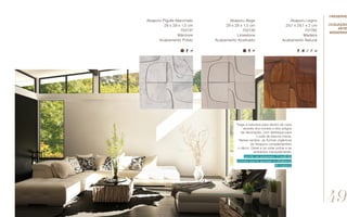 Abaporu Legno
29,1 x 29,1 x 2 cm
701782
Madeira
Acabamento Natural
Abaporu Bege
29 x 29 x 1,5 cm
702138
Limestone
Acabamento Acetinado
Abaporu Piguês Macchiato
29 x 29 x 1,5 cm
702137
Mármore
Acabamento Polido
Traga a natureza para dentro de casa
através dos móveis e dos artigos
de decoração, com destaque para
o sofá de textura macia.
Nesse cenário, as formas orgânicas
do Abaporu complementam
o décor. Deixe a luz solar entrar e se
ambientar tranquilamente.
Acerte na proposta: O sofá de
textura macia garante a elegância
do espaço.
//coleção
arte
moderna
49
//reserve
 