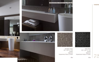 Pietra Nero
28,7 x 28,7 x 1 cm
701244
Mármore
Acabamento Rústico e Polido
Versalhes Grigio
28,7 x 26,7 x 1 cm
701832
Mármore
Acabamento Rútico e Polido
//versalhes grigio //fernando piva //casa cor sp
72
//reserve
 