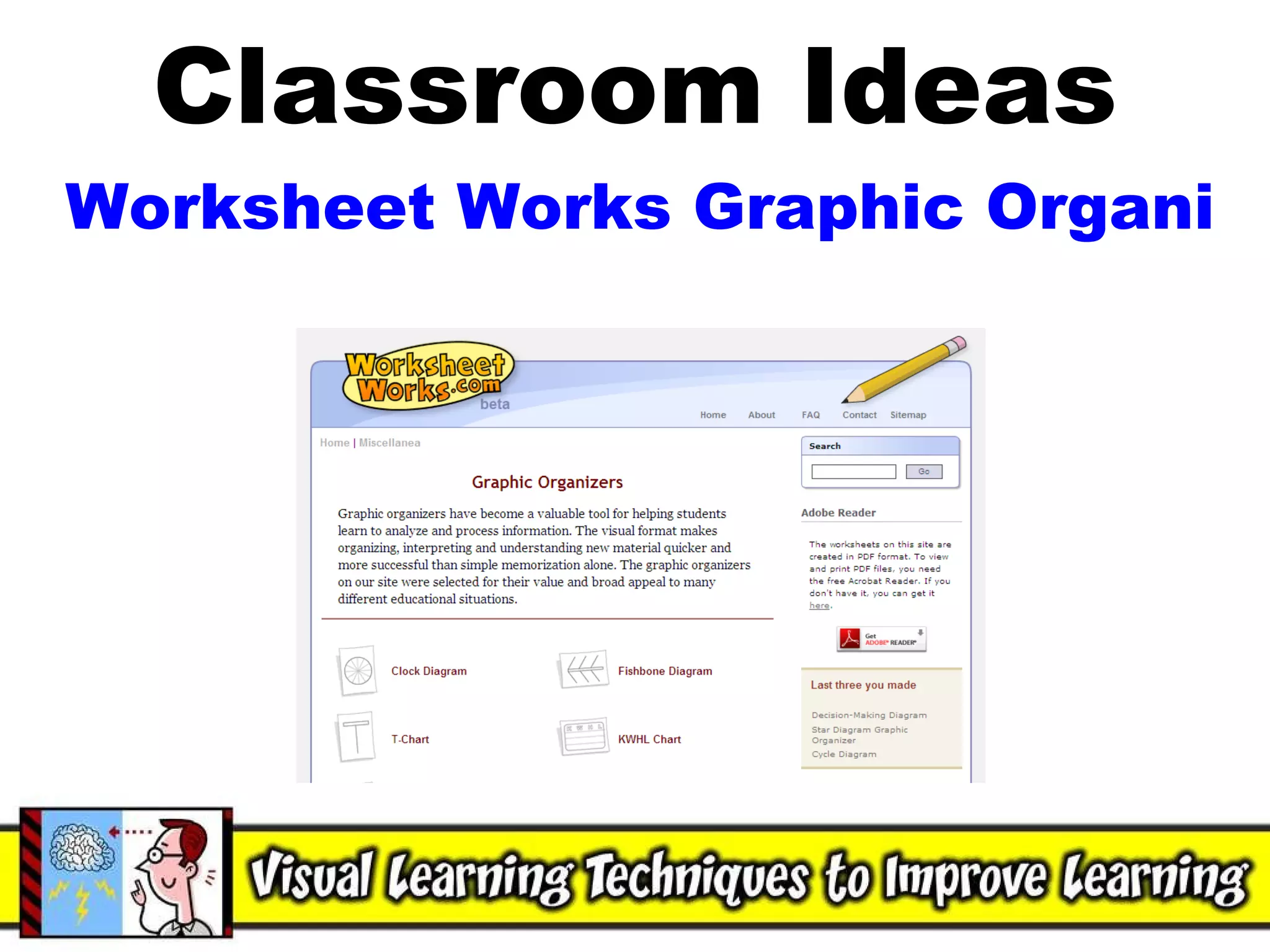 Classroom Ideas Worksheet Works Graphic Organizers 
