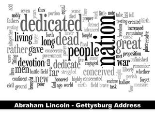 Abraham Lincoln - Gettysburg Address 