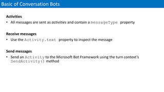 Build and integrate conversational series with Microsoft Teams Bot | PPTX