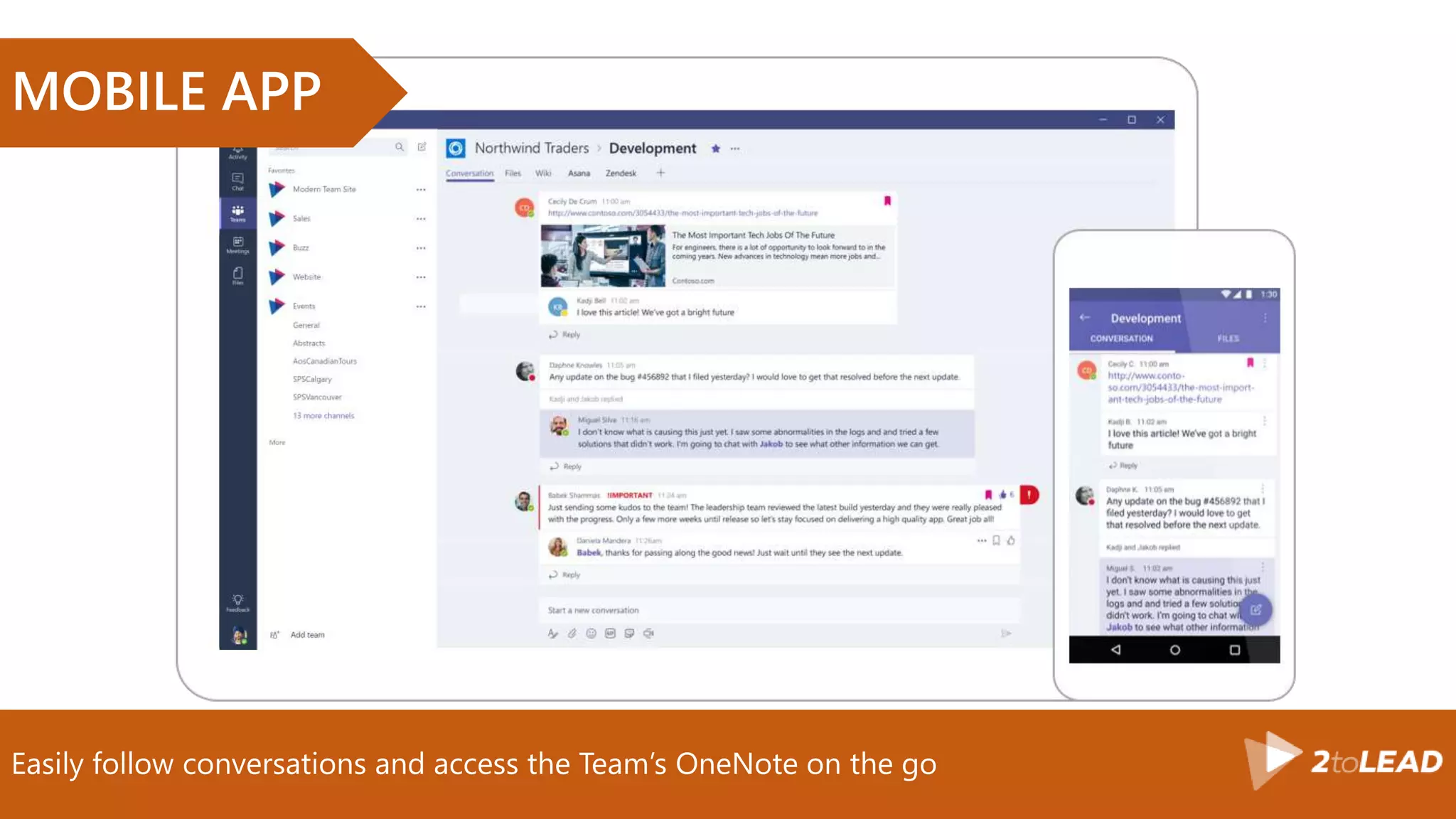 Email is so 2015!
KEEP ALL CONVERSATIONS IN TEAMS
• Encourage all team members to discuss project matters in channels
• Leverage channel emails for conversations with external users
• Use the @ mention to inform team members about topics of their
interes
 