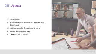Build an app from scratch using teams app studio for ms teams | PPTX