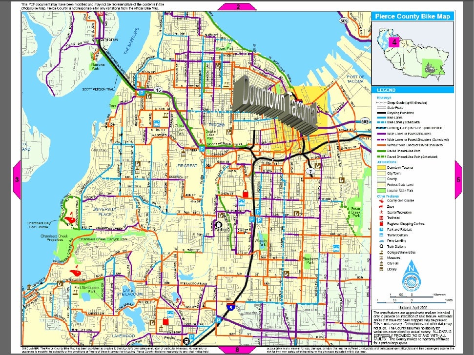 Mapping Biking Routes to Downtown Tacoma