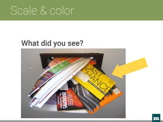 m 
Scale & color
What did you see?
 