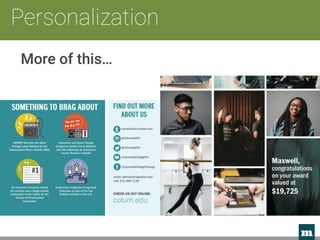 m 
Personalization
More of this…
 