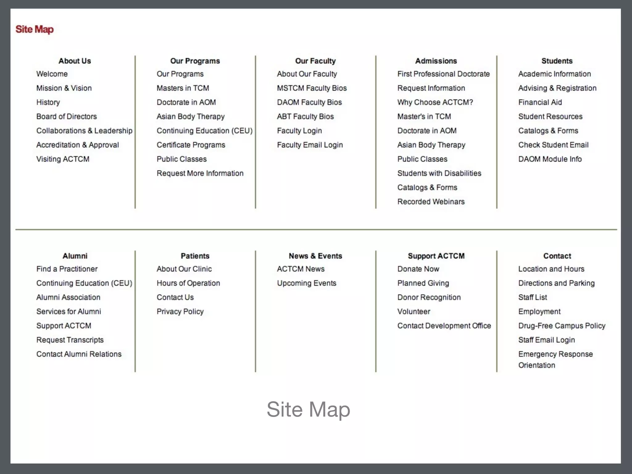 Site Map
 