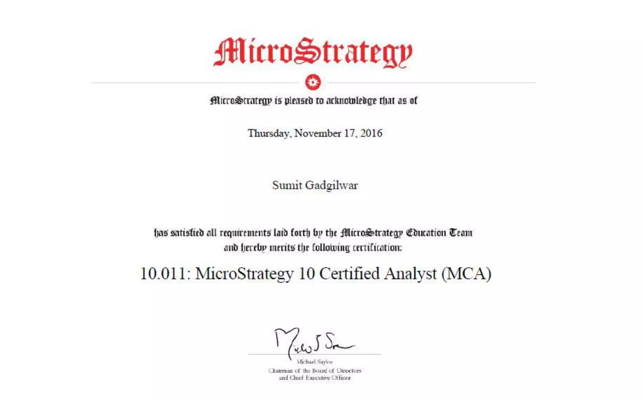 MicroStrategy certifications | PPTX