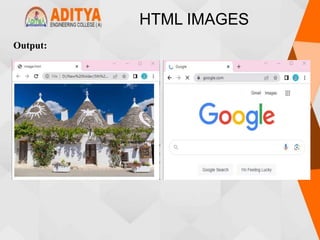HTML IMAGES
Output:
 