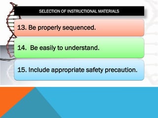 Selection an Preparation of Instructional Materials | PDF