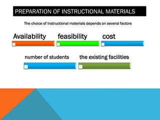Selection an Preparation of Instructional Materials | PDF