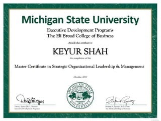MSU - Strategc Organizational Leadership & Management
