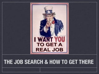 THE JOB SEARCH & HOW TO GET THERE
 
