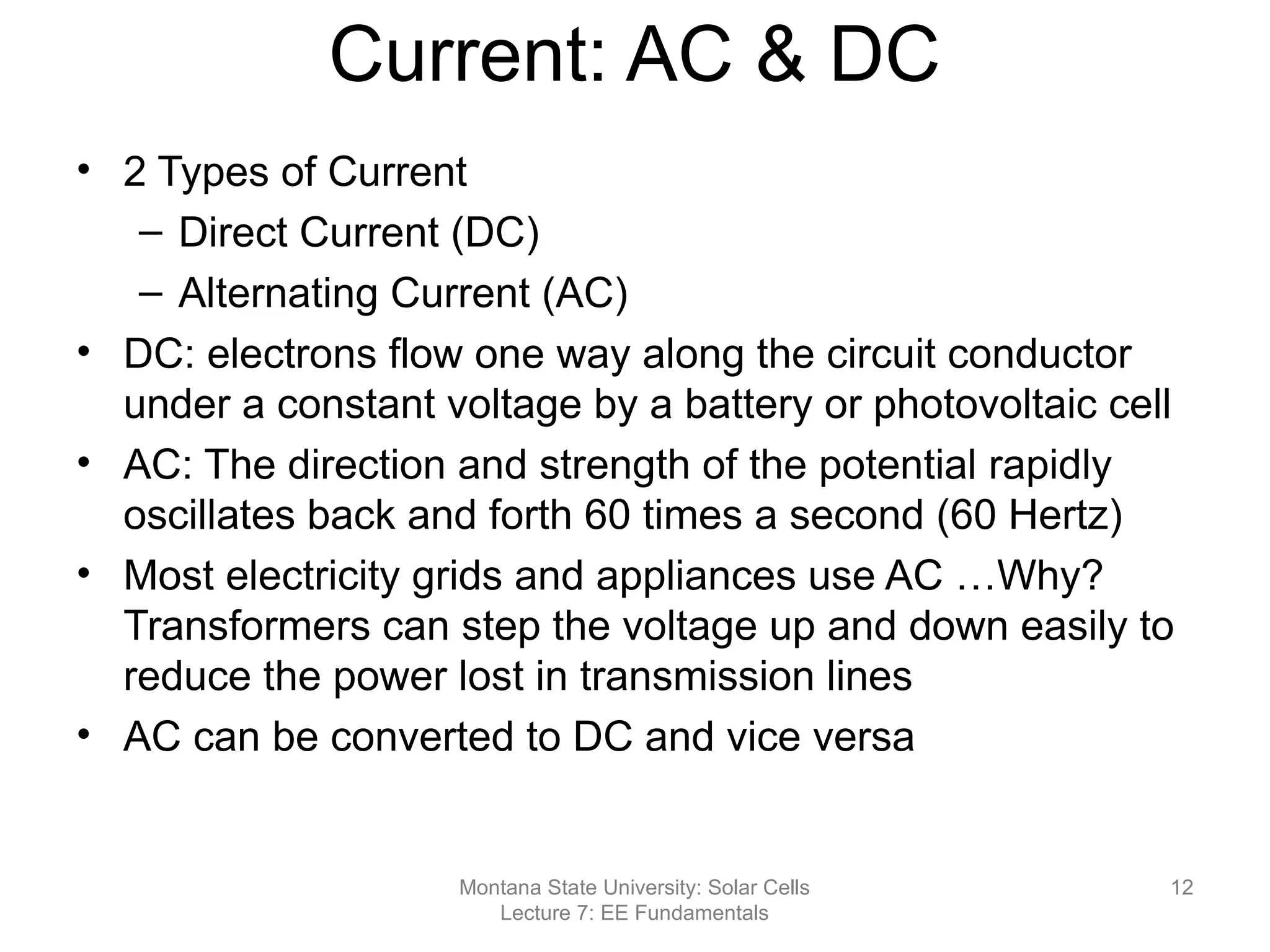 Fundamentals of electrical engineering for solar cells | PPT