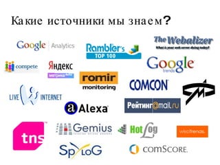 Какие источники мы знаем?  