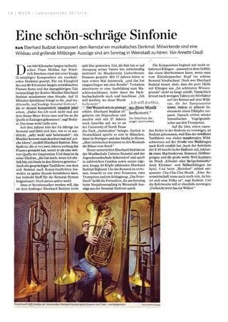 1 4 | M S U R - J a h r e s b e r i c h t 2 0 1 3 / 1 4
 