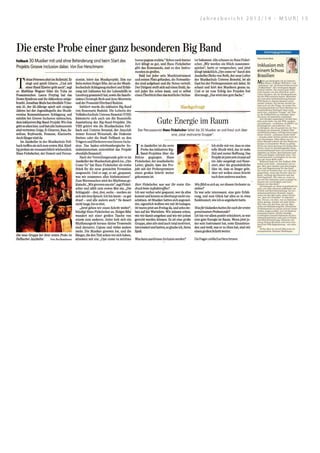 J a h r e s b e r i c h t 2 0 1 3 / 1 4 - M S U R | 1 5
 