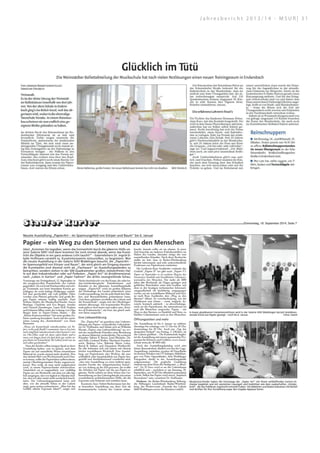 J a h r e s b e r i c h t 2 0 1 3 / 1 4 - M S U R | 3 1
 