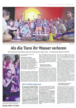 Quelle: WKZ 5.7.2016
J a h r e s b e r i c h t 2 0 1 5 / 1 6 - M S U R | 2 5
 