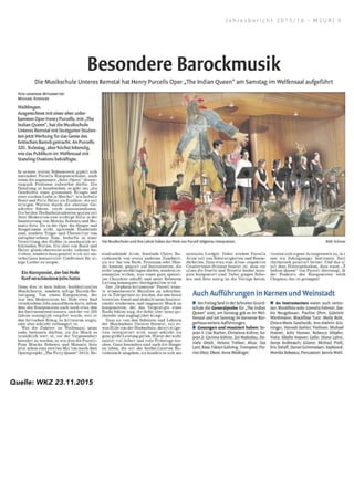 J a h r e s b e r i c h t 2 0 1 5 / 1 6 - M S U R | 9
23.11.15 08:34Bildausgabe
Seite 1 von 1http://epaper.zvw.de/digiPaper/servlet/picturepageservlet?picture…1928515page=674563text=6566029showtext=trueshowpicture=false
Dieses Bild ist urheberrechtlich geschützt.
Quelle für Artikeltextdarstellung: Artikeltext oder Artikel- und Ganzseitendarstellung.
Quelle: Zeitungsverlag Waiblingen | Waiblinger Kreiszeitung | Nr.271 | Montag, den 23. November 2015 | Seite 9
Quelle: WKZ 23.11.2015
 