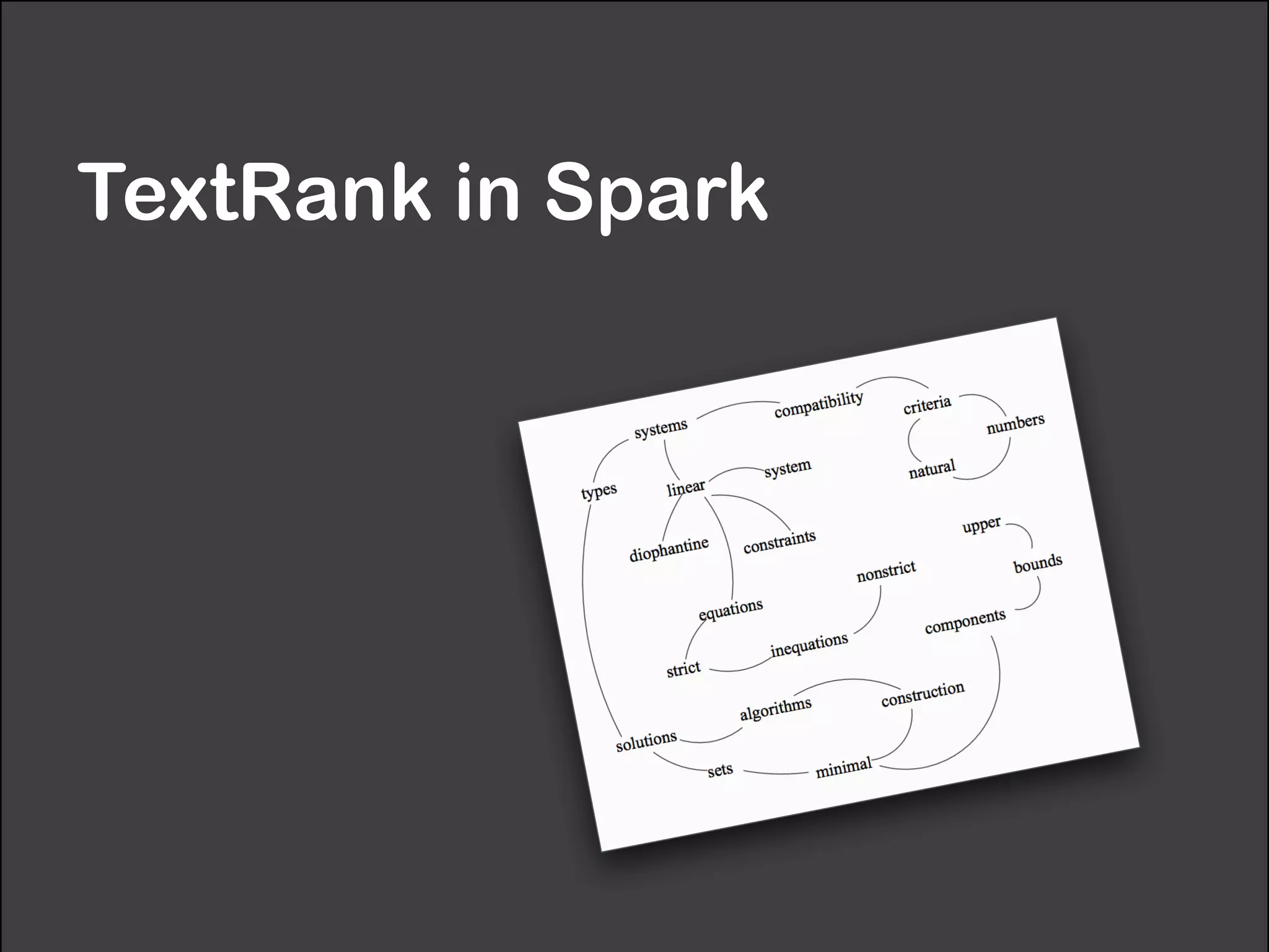 TextRank in Spark
 
