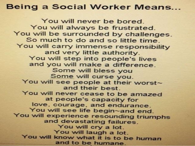 being a social worker