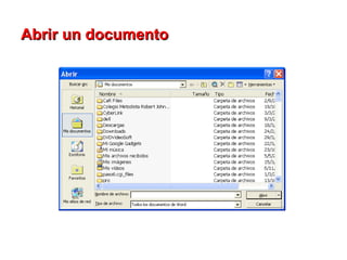 Abrir un documento   