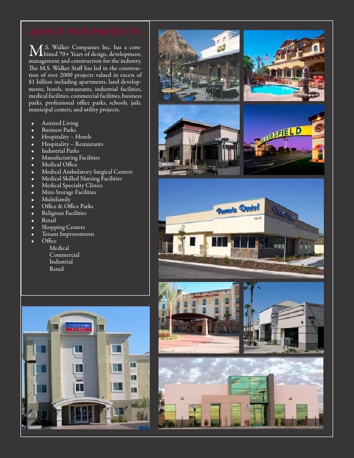 m s walker company brochure construction company brochure