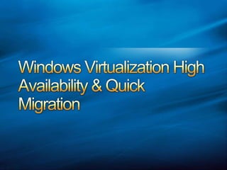 Windows Server CoreWindows Server frequently deployed for a single roleMustdeployandservicetheentireOS in earlier Windows Server releasesServer Core a new minimal installation optionProvides essential server functionalityCommand Line Interface only, no GUI ShellBenefitsFundamentally improves availabilityLess code results in fewer patches and reduced servicing burdenLow surface area server for targeted rolesMore secure and reliable with less management