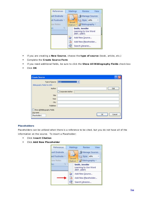 show all bibliography fields check box word show all bibliography fields check box word