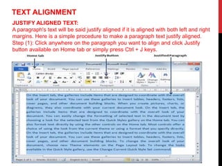 Justify In Paragraph Ms word | PPTX