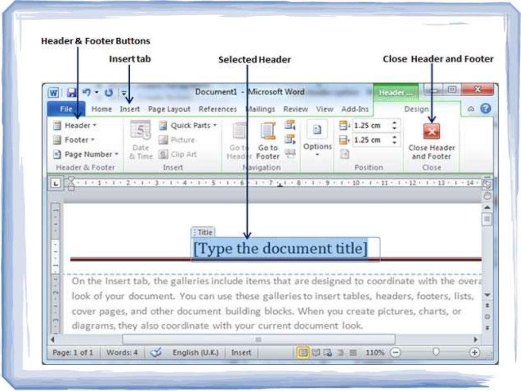 presentation of a microsoft word