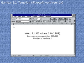 Gambar 2.1. Tampilan Microsoft word versi 1.0
 