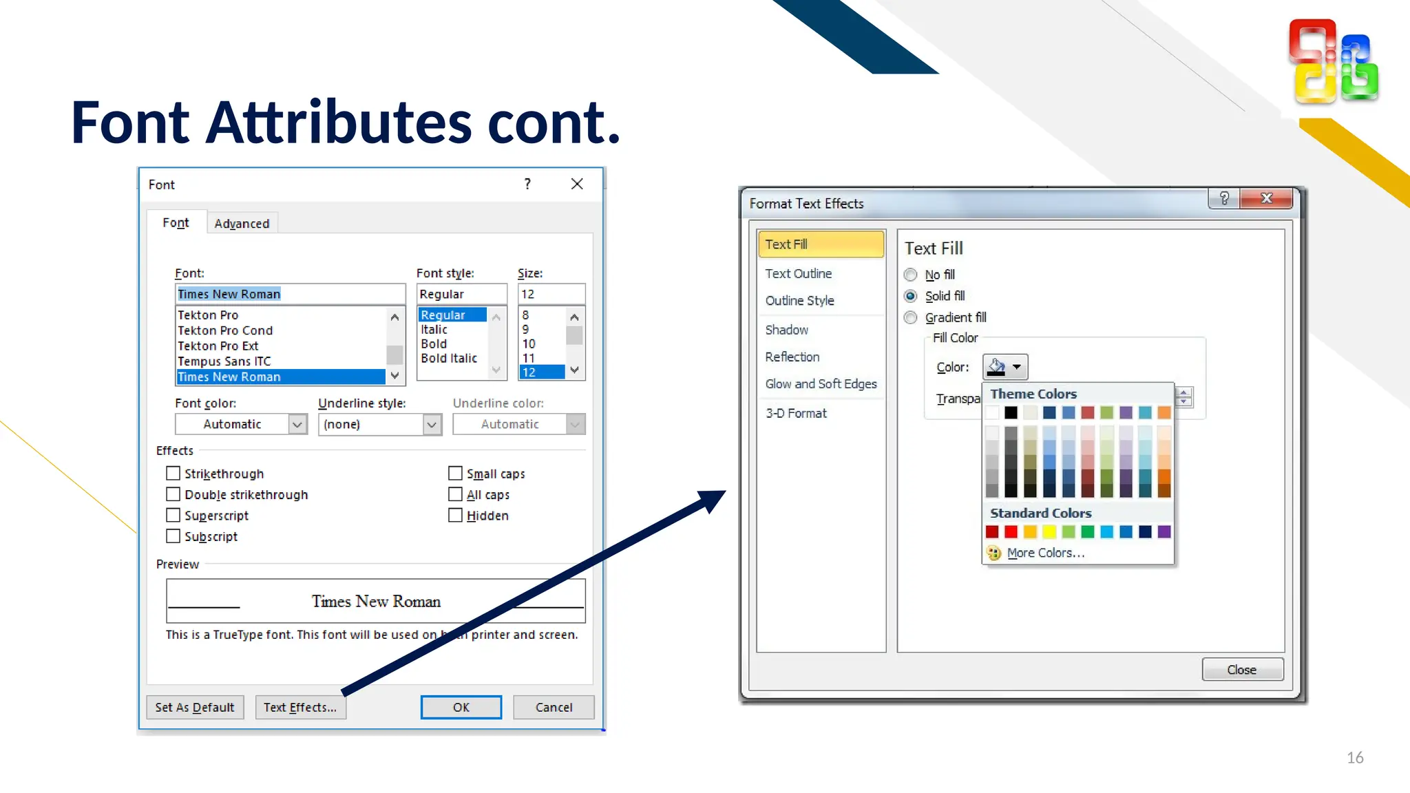 FR
16
Font Attributes cont.
 