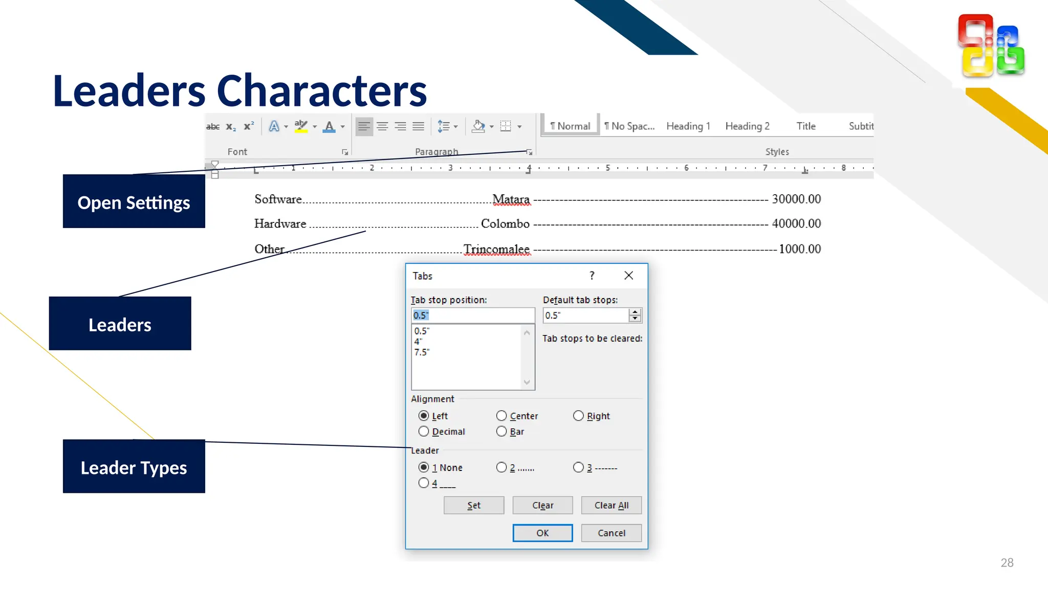 FR
28
Leaders Characters
Open Settings
Leader Types
Leaders
 