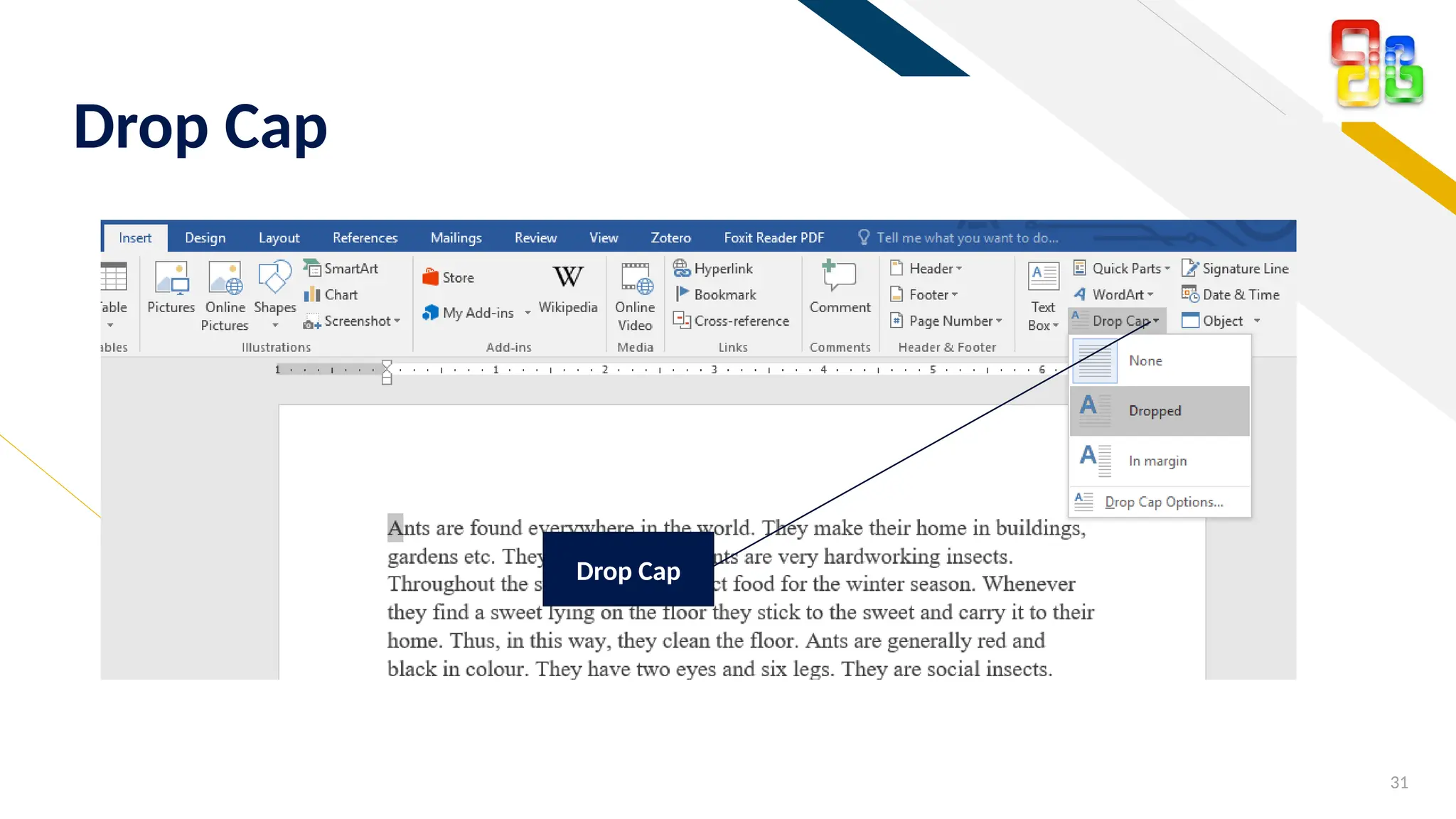 FR
31
Drop Cap
Drop Cap
 