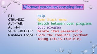 ms word.pptx computer shortcut keys. empowerment technologies | PPTX