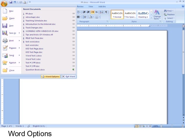 MS Word Basics