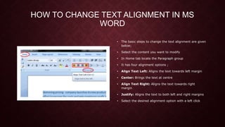 Ms word module 2 | PPT