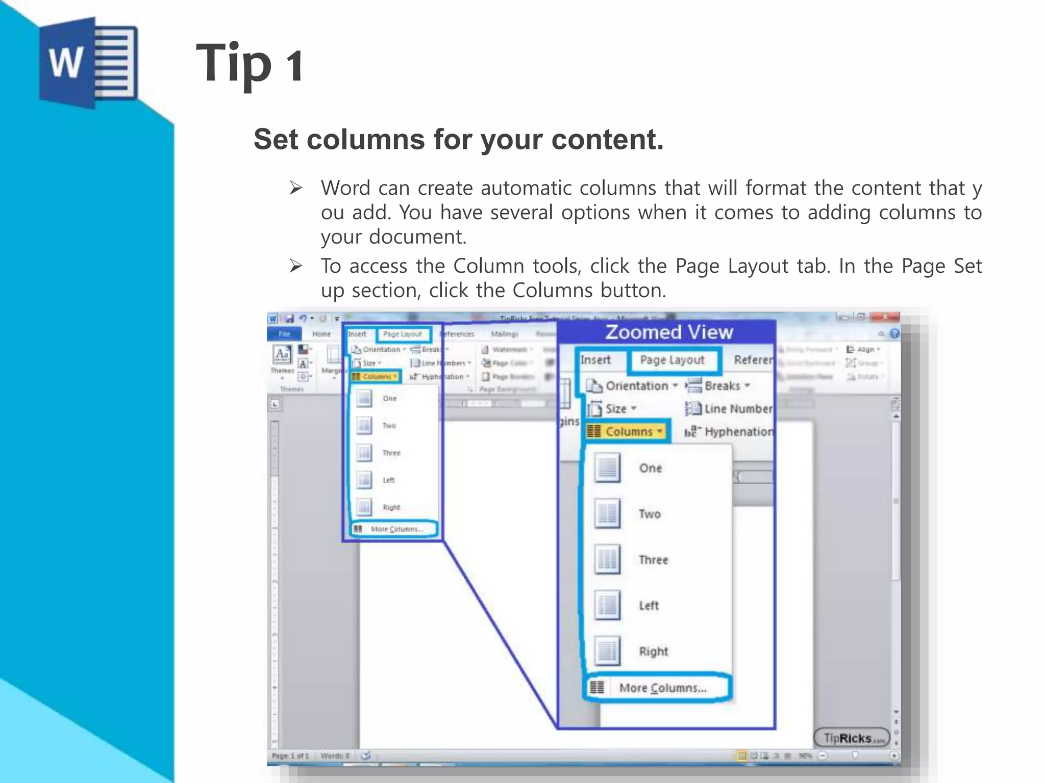 Ms Word Useful Tips Presentation - Muhammad Tahir Habib | PPTX